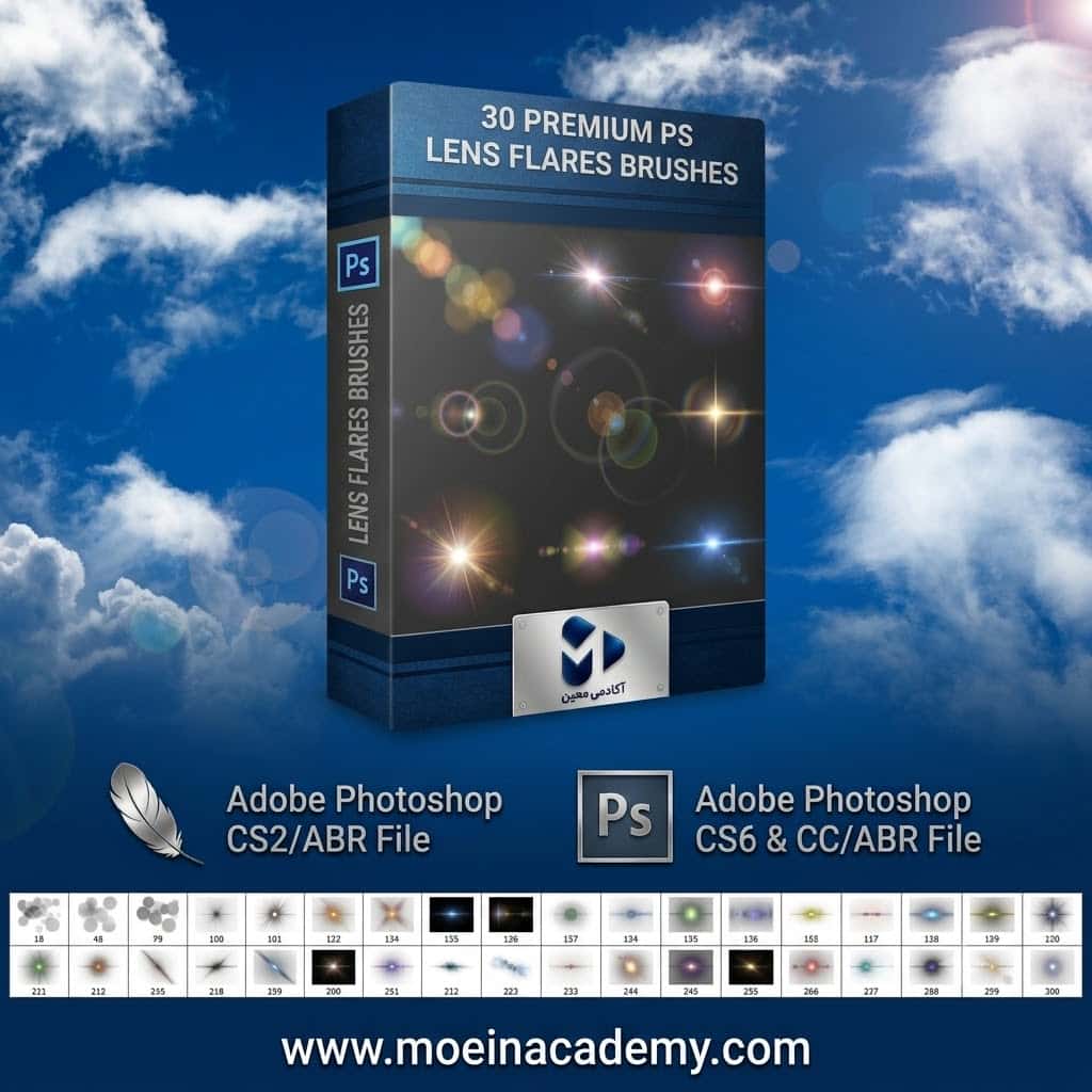 دانلود GraphicRiver 30 Lens Flare Brushes فتوشاپ